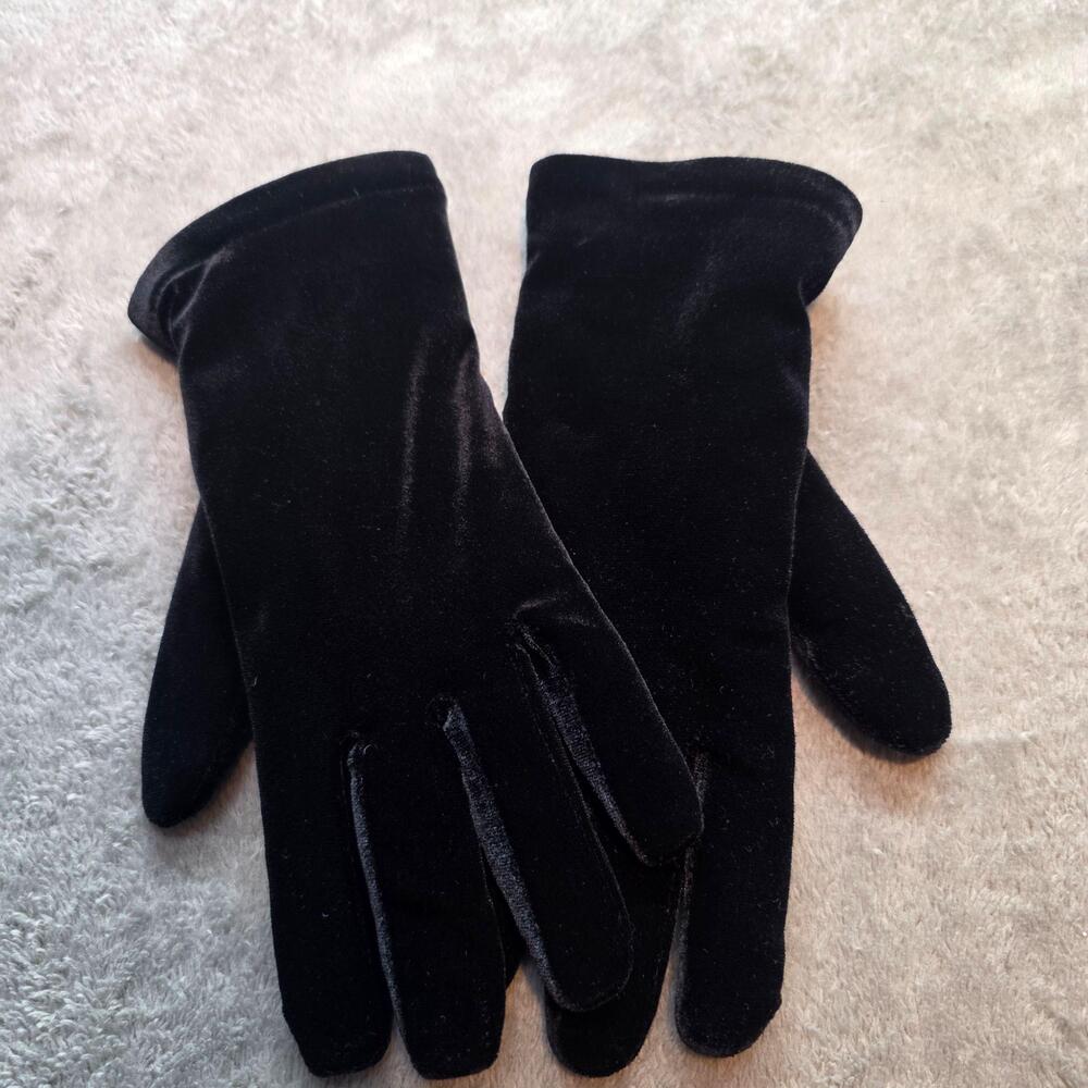 Cejon Gloves Womens One Size Black Velour Thinsulate Lined Insulated Winter